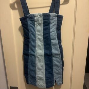 Show me your mumu Denim Striped Dress